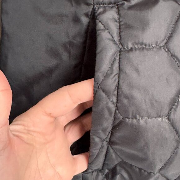 MARKER Women's Quilted Full Zip Jacket Black Front Pockets Insulated Waterproof - Picture 3 of 12